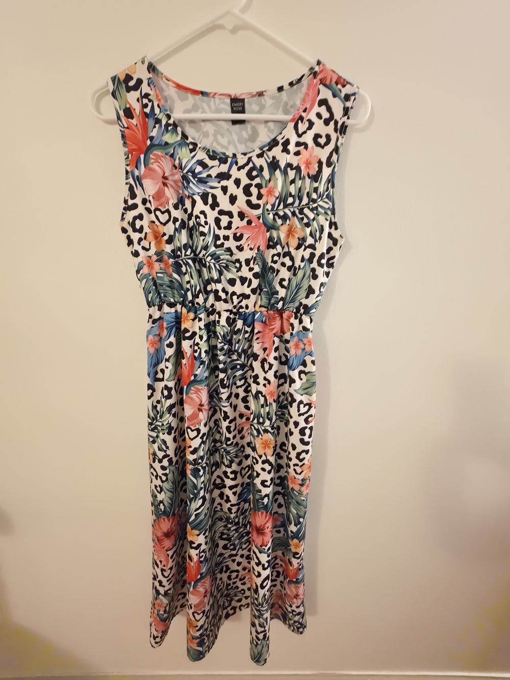 Shein Tropical Floral Sleeveless Dress